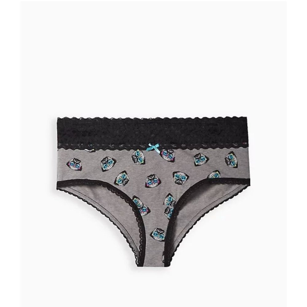 Torrid Mid-Rise Hipster Lace‎ Trim Pug Dog Panty Sz 6X